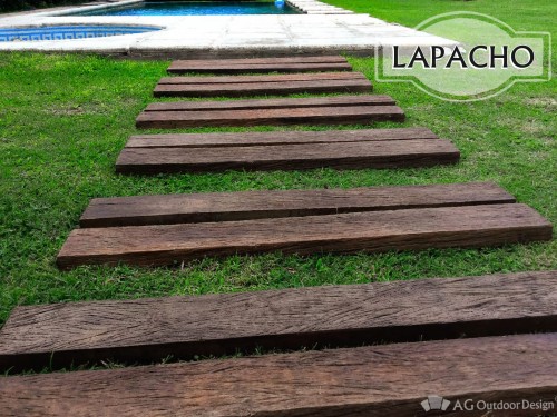 Lapacho Durmiente - Cementicio símil madera 100x13x4 cm-Linea WOOD AG