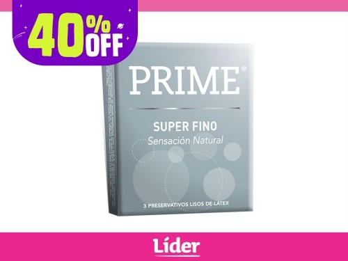 Prime preservativo super fino pack x 3 unidades