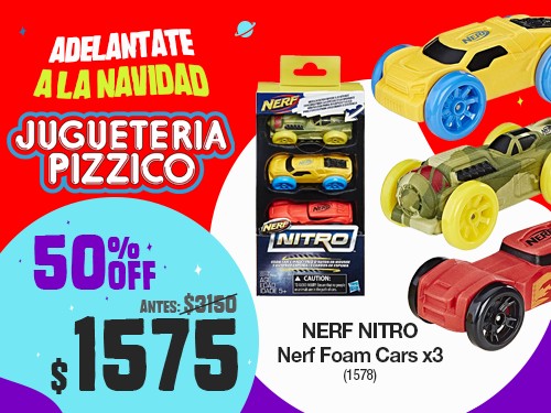 Autos NERF Nitro Set Foam Cars x3 (1578)