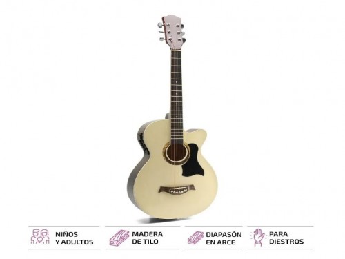 Guitarra Criolla Electroacustica Con Funda Y Amplificador