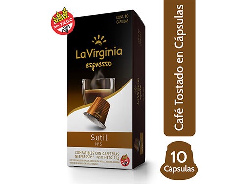 Cafe En Capsulas La Virginia Espresso Sutil N5 X 10 Capsulas