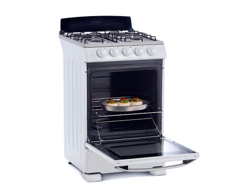 Cocina a gas 55 cm Blanca Patrick
