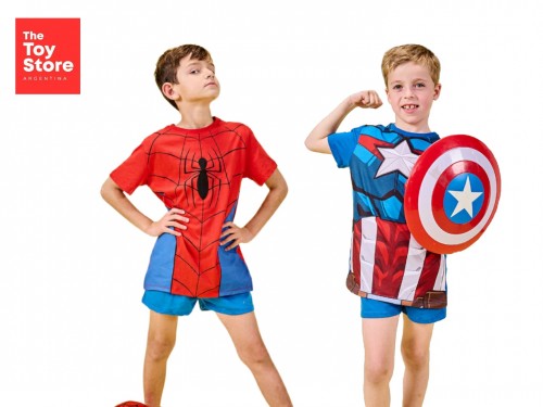 Pijama Niños Manga Corta Spiderman Avengers Marvel