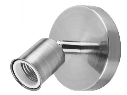 LAMPARA APLIQUE MERA 1L PLATEADO NIQUEL E27 PARED O TECHO DISEÑO