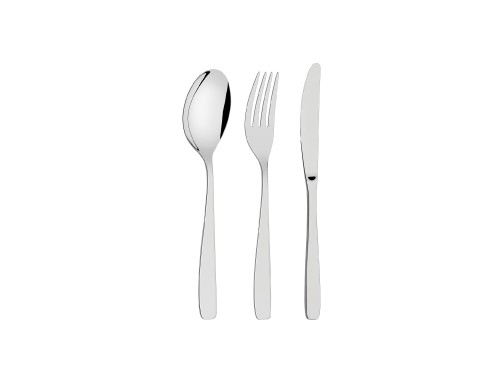 Juego de cubiertos acero inox con cuchillos de mesa 101 pz