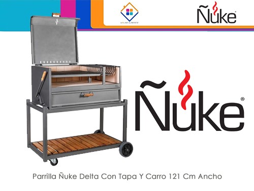 Parrilla Delta Con Tapa Y Carro 121 Cm Ancho  Ñuke