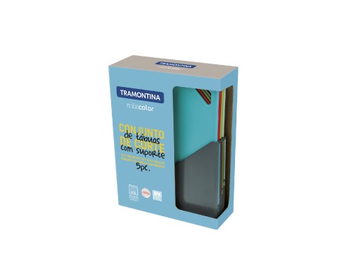 Juego de Tablas Mix Color con soporte 4pz Tramontina