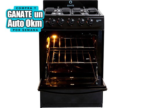 Cocina Multigas ESCORIAL MASTER STYLE 56CM Color Negro