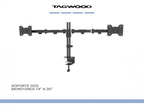 Soporte para 2 Monitores de 14" a  30" Tagwood HSPC08