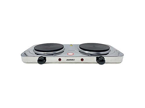 ANAFE ELECTRICO DUROLL 2 HORNALLAS 2000W ACERO INOXIDABLE