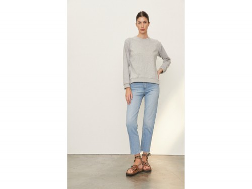 BUZO SLEEVES EMBELLISH - GRIS MELANGE