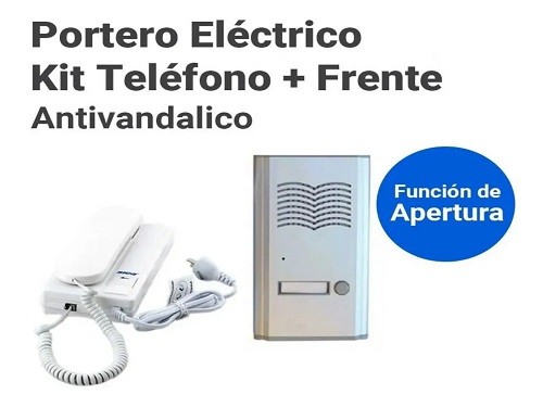 Kit Portero Electrico Embutir 220 v Telefono + Frente Sica