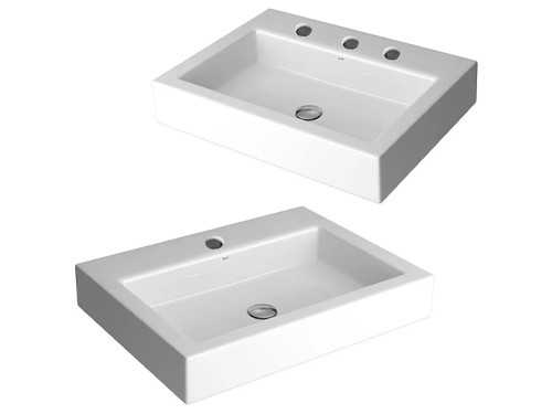 Bacha Deca Sobreponer L19 Rectangular Apoyo Maral Recta Loza