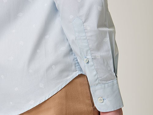 Camisa Tarbell slim fit de poplin estampado. 100% algodón.