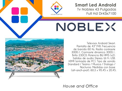 Smart Led Android Tv 43 Pulgadas Full Hd Dr43x7100 Noblex