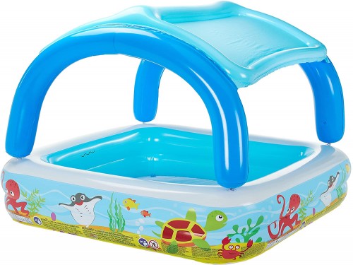 Pileta Inflable Infantil Con Techo Cuadrada Bestway 265 L