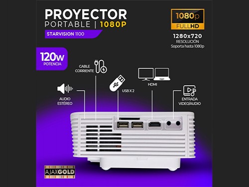Proyector Portable Wifi Led 1500 Lumens Hd 1080p Hdmi Mirror Sorma