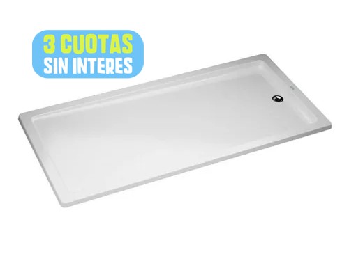 Receptaculo Ducha Ferrum Niza Acrilico 140x75x5 Rectangular