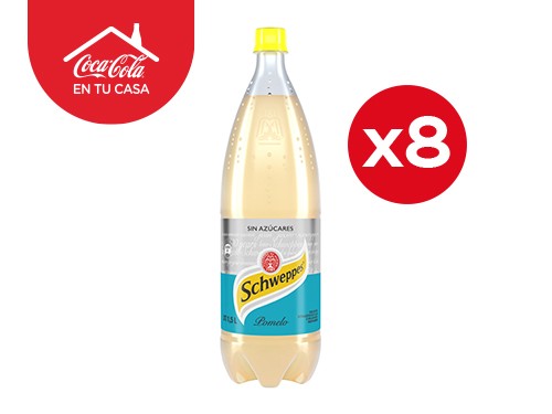 8 Schweppes Pomelo Sin Azúcares 1.5L