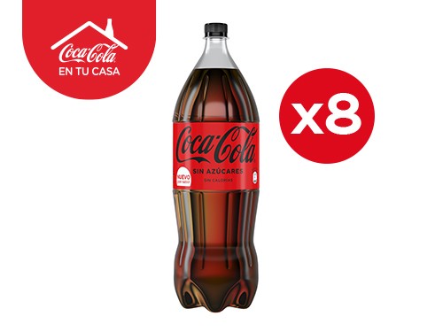 8 Coca-Cola Sin Azúcares 2.25L
