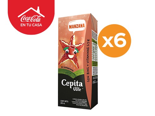 6 Cepita del Valle Manzana 200ml