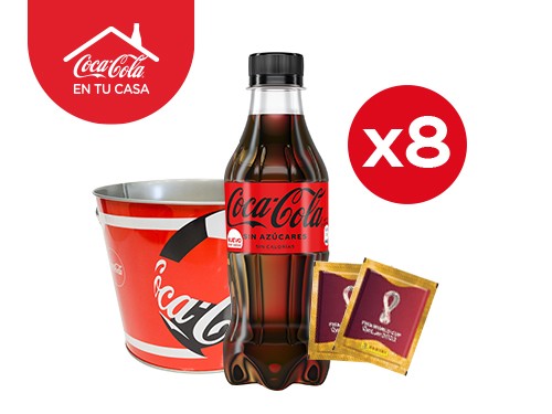 Combo Mundialista + 8 Coca-Cola Sin Azúcares 237ml