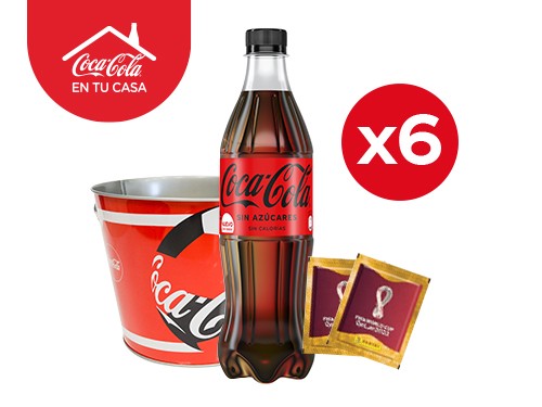 Combo Mundialista + 6 Coca-Cola Sin Azúcares 500ml