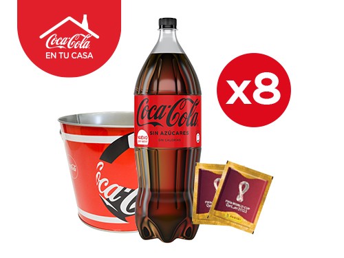 Combo Mundialista + 8 Coca-Cola Sin Azúcares 2.25L