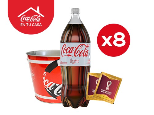 Combo mundialista+ 8 Coca-Cola Light 2.25L