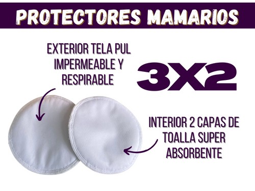 PROTECTORES MAMARIOS - De tela lavables y reutilizables - Risueños