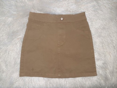 POLLERA MUJER DE GABARDINA TOSTADA - VETE AL DIABLO MUJER