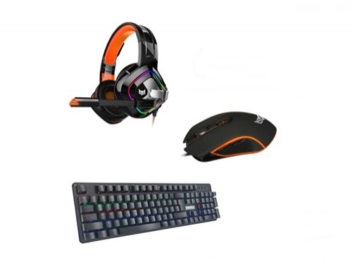 Combo: Greenfox Auriculares Gfh2300 + Mouse + Teclado Gfk1200