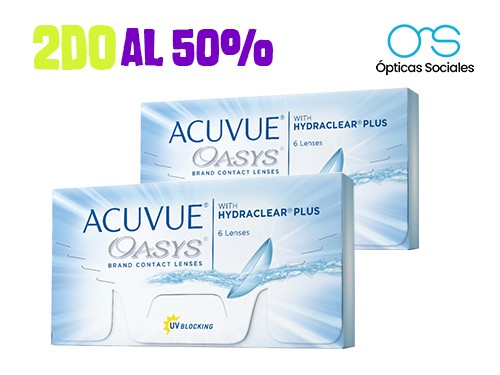 Lentes de Contacto con Hydracler Plus 2do al 50 + 5% OFF Acuvue Oasys