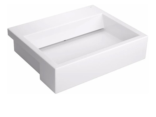 Bacha Semi Encastre 56x46 Cm Loza Monocomando Blanca Deca