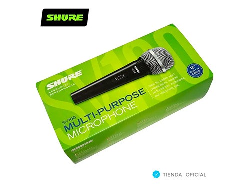 Micrófono Dinámico Shure Sv100 Multipropósito Con Cable