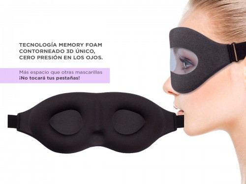 Antifaz Mascara Para Dormir Memory Foam + Tapones de Oído