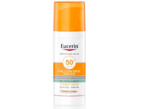 Eucerin Sun Oil Control Tinted FPS 50+ Claro 50ml