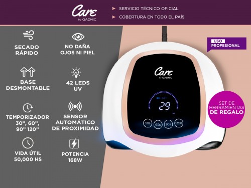 Cabina Para Uñas Gadnic Future V3 168w Uso Profesional Digital y Touch