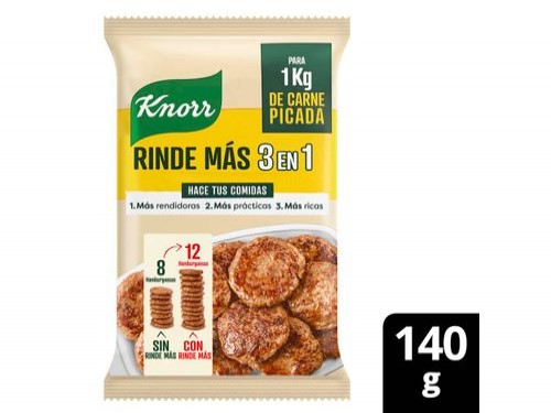 Premezcla para carne picada Knorr Rinde mas 3 en 1 - 140 G