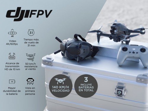Drone DJI Flash FPV De Carrera Fly More Combo 140Km/h Video 4K 60fps 3