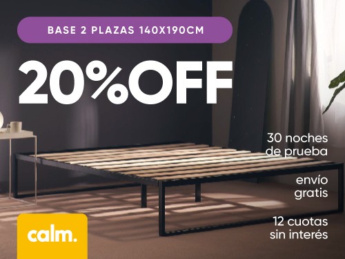 Base de Cama Súper King 200x200 |de Hierro y Madera |Calm es simple