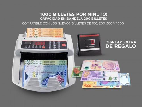 Contadora De Billetes Gadnic MC-01 Profesional 1000 Bill/Min Homologad