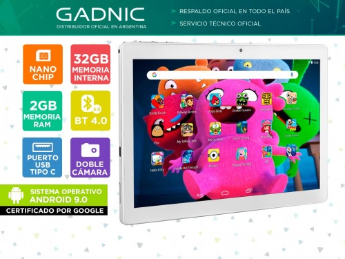 Tablet Gadnic 10.1 celular niños gamer