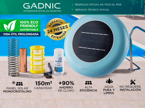 Ionizador Solar Gadnic IH2O Pro Antisarro Sustentable 150.000Lts