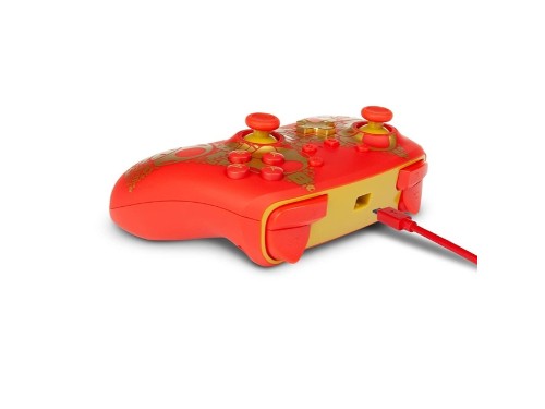 Enhanced Wired Controller Mario Gold PowerA Para Nintendo Switch