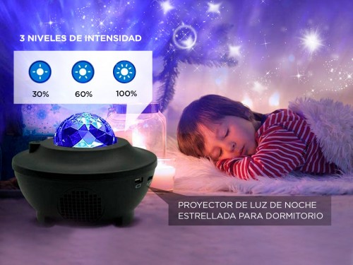 Velador Gadnic Lupar Proyector de Estrellas + Parlante Bluetooth