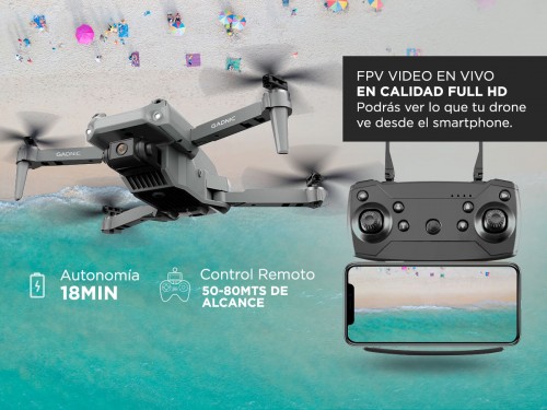 Drone DRG7022 con Cámara Full HD FPV doble cámara de Evitación de Obst