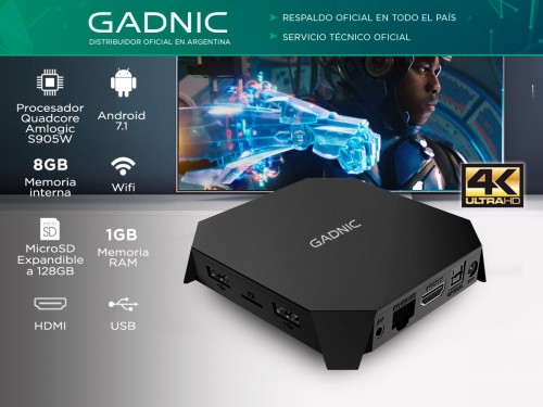 TV Box Gadnic TX-1500 Android Quadcore 4K 8gb 1gb