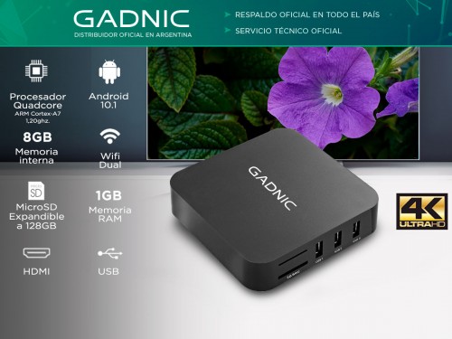Tv Box Gadnic TX-800T Quadcore 8GB 1GB Ram 4k Wifi