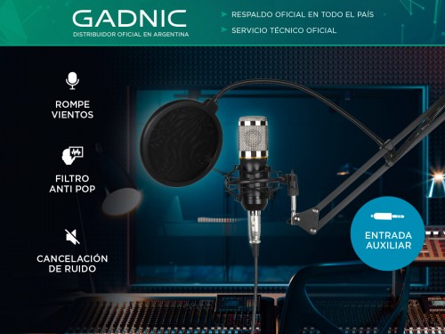 Micrófono Condensador Gadnic + Accesorios